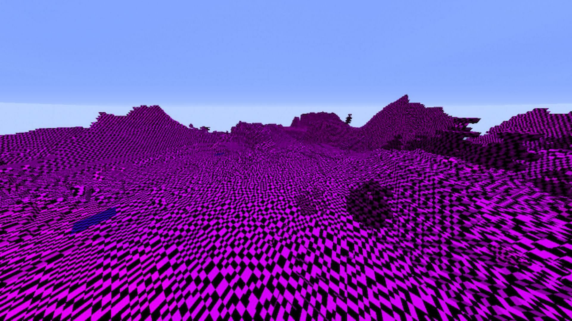 Some other players have experienced worlds with the no texture block. (Image via planetminecraft.com.)