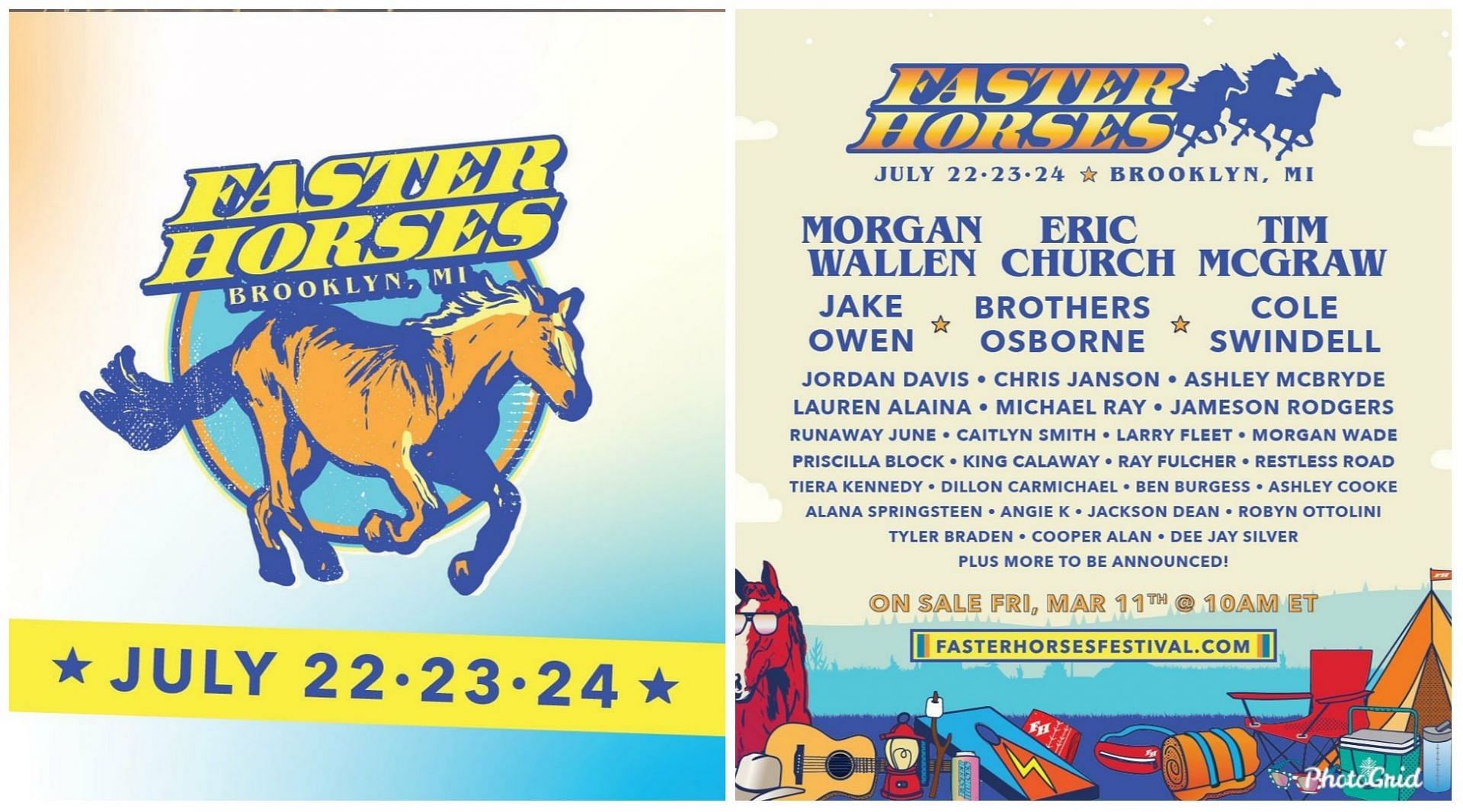 Many country superstars will lead the ninth edition of the Faster Horses festival (Images via Instagram @fasterhorsesfestival)