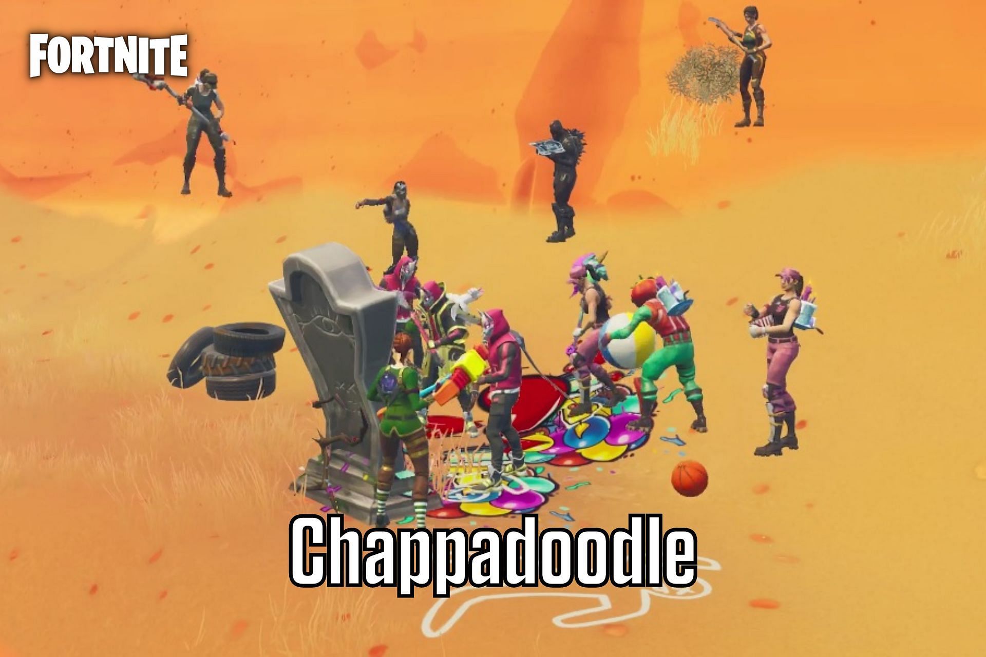 Chappadoodle was immortalized in Fortnite Chapter 1 with a grave stone (Image via Sportskeeda)