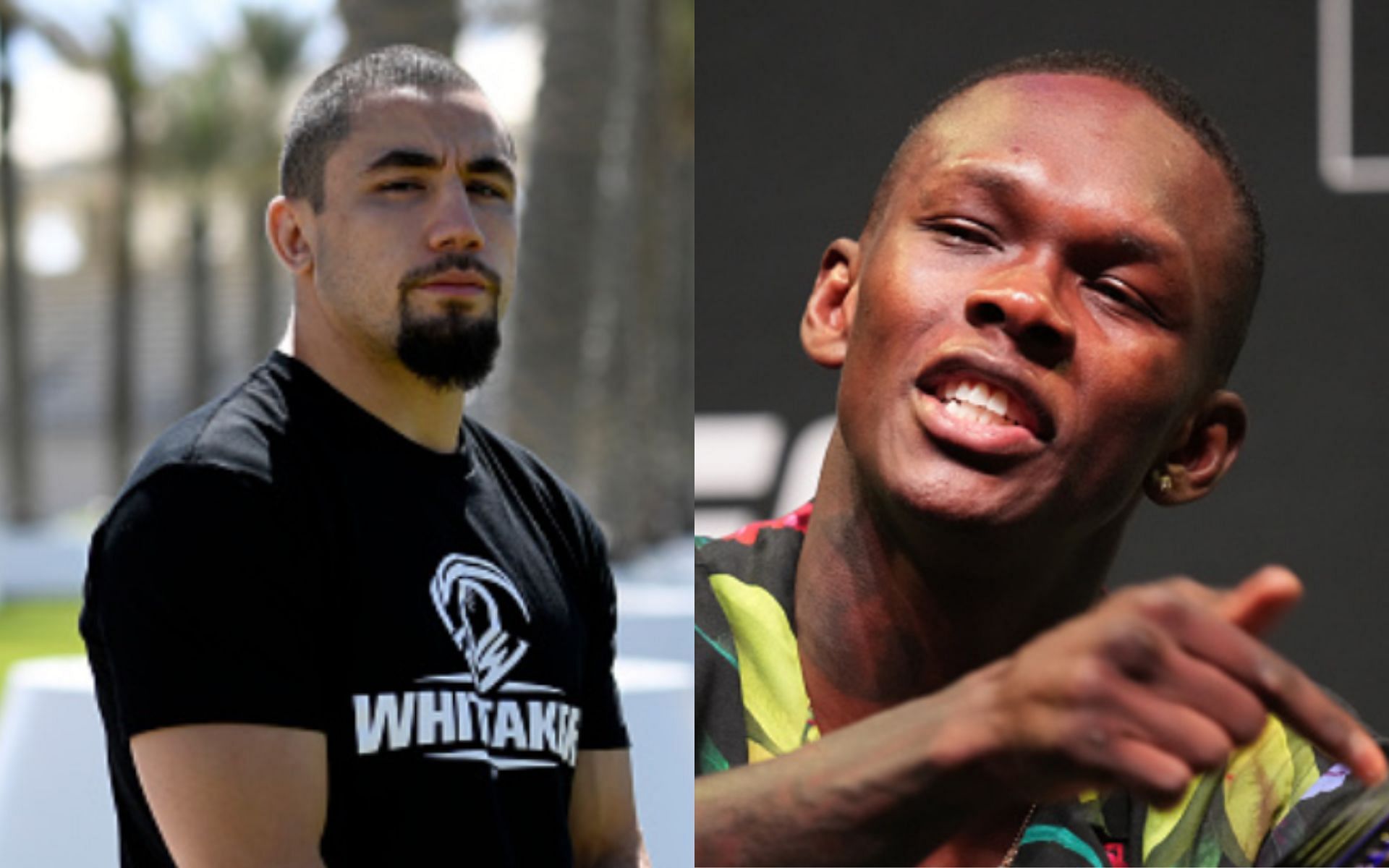 Robert Whittaker (left); Israel Adesanya (right)