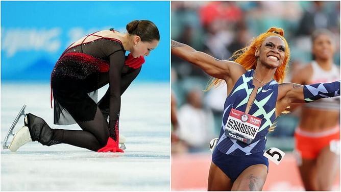 Figure Skater Kamila Valieva reacts after getting clearance, Sha’Carri Richardson questions double standards
