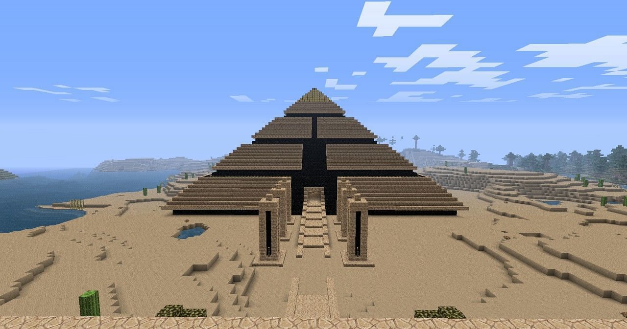 Pyramids are a popular build among players (Image via Mojang)