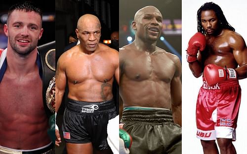 Josh Taylor, Mike Tyson, Floyd Mayweather, and Lennox Lewis