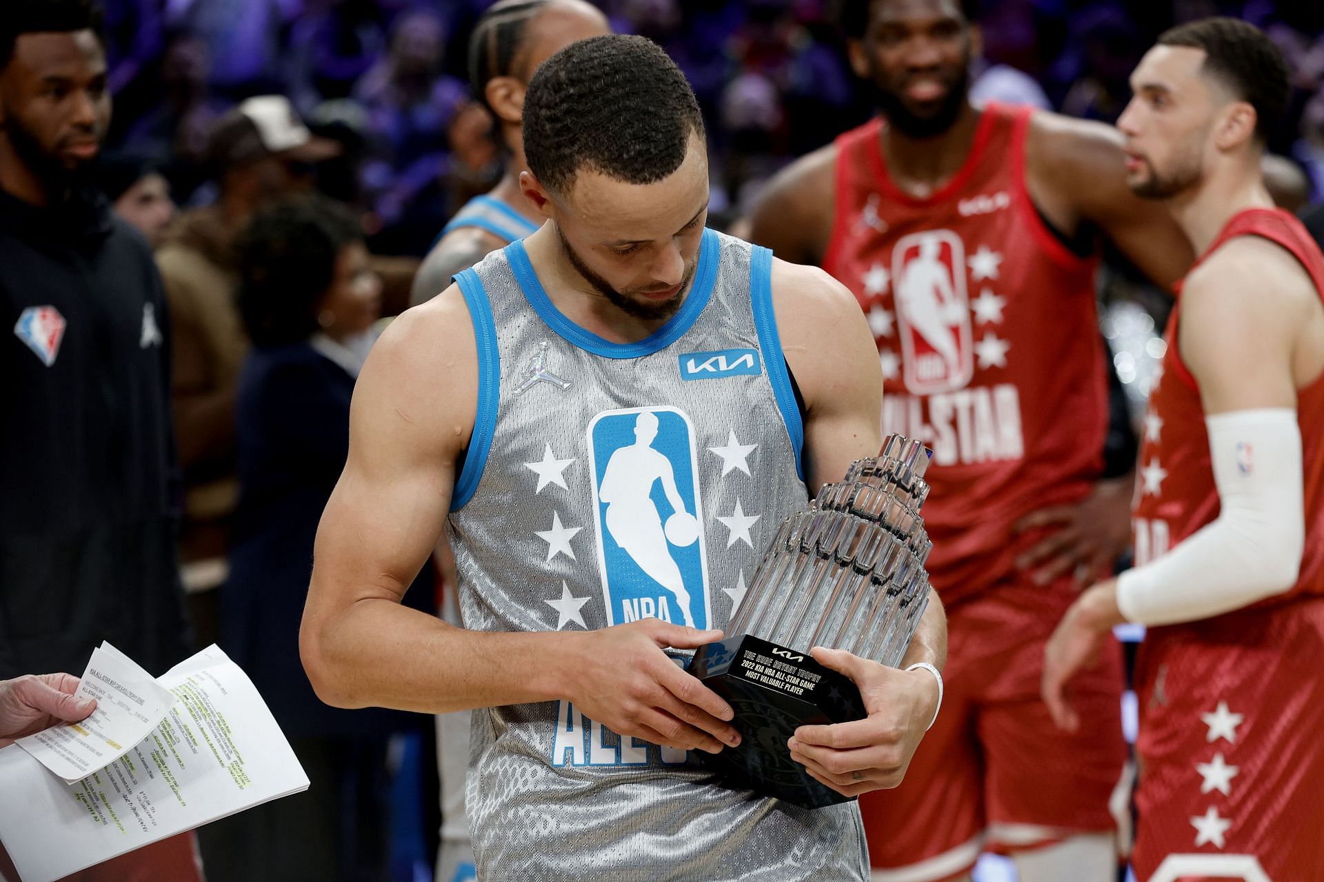 Golden State Warriors superstar Steph Curry at the NBA All-Star Game