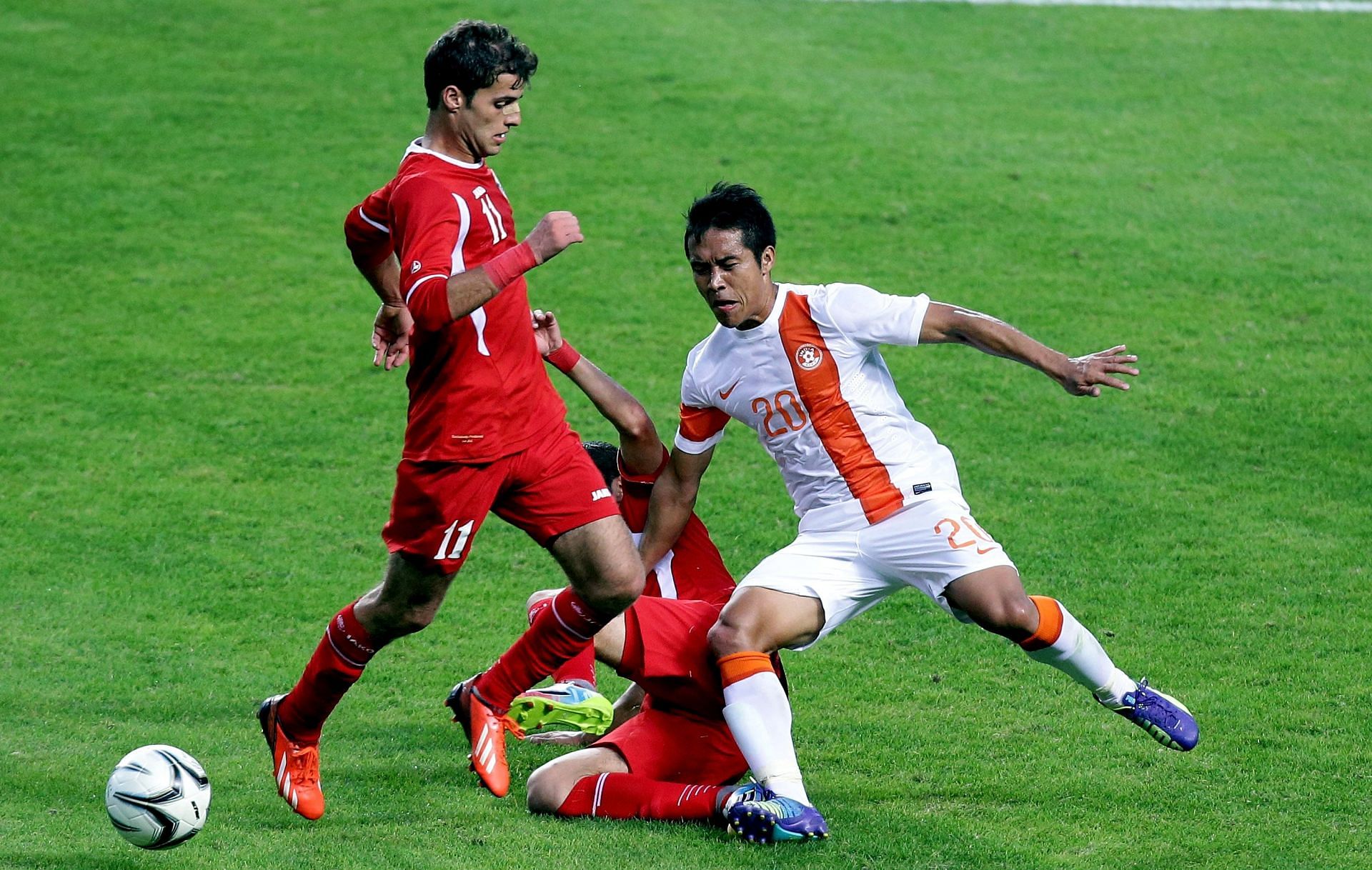 Lalrindika Ralte against Jordan in the 2014 Asian Games. (Image Courtesy: Getty Images)