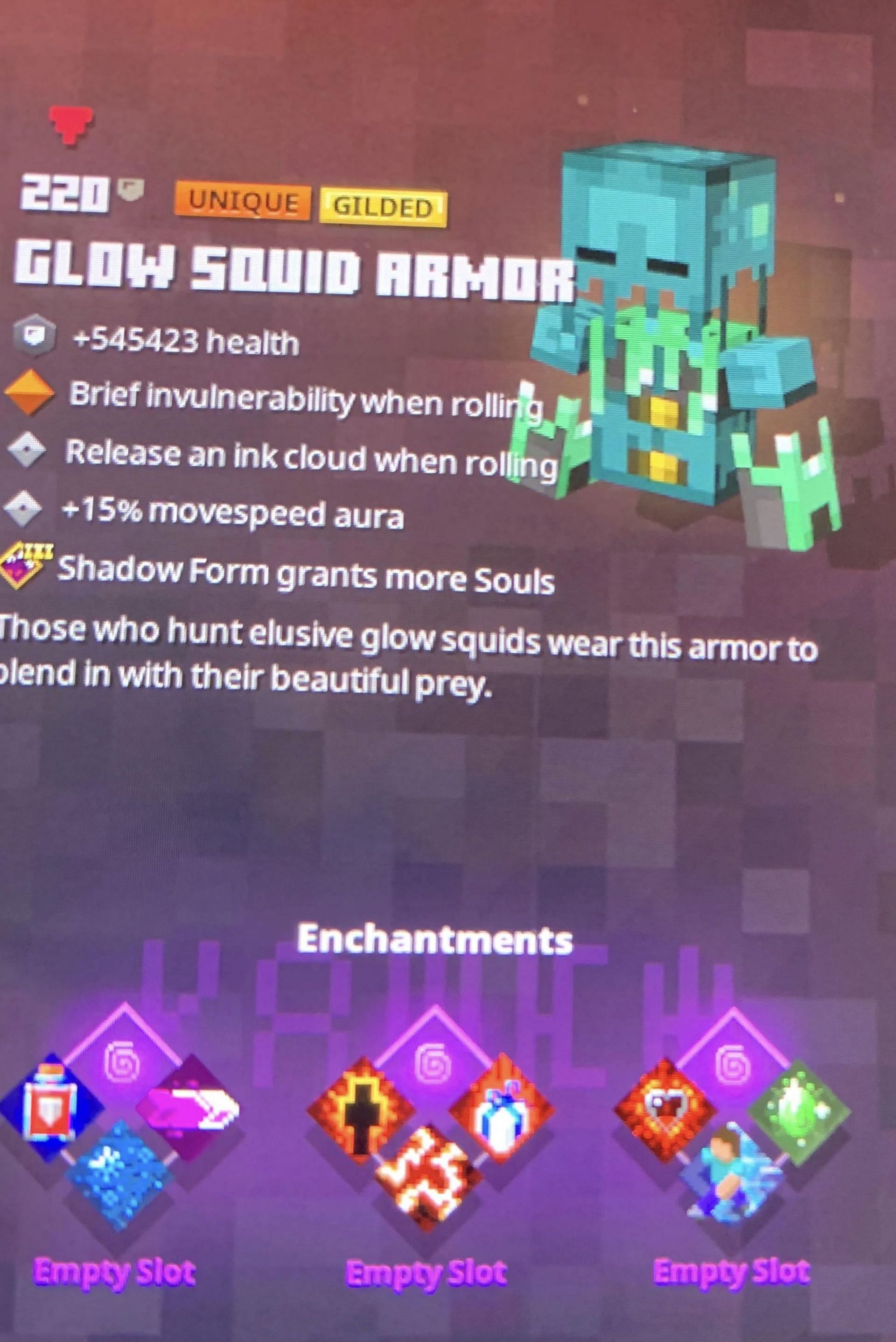 Glow Squid Armor helps players become nimble damage dealers (Image via Reddit)