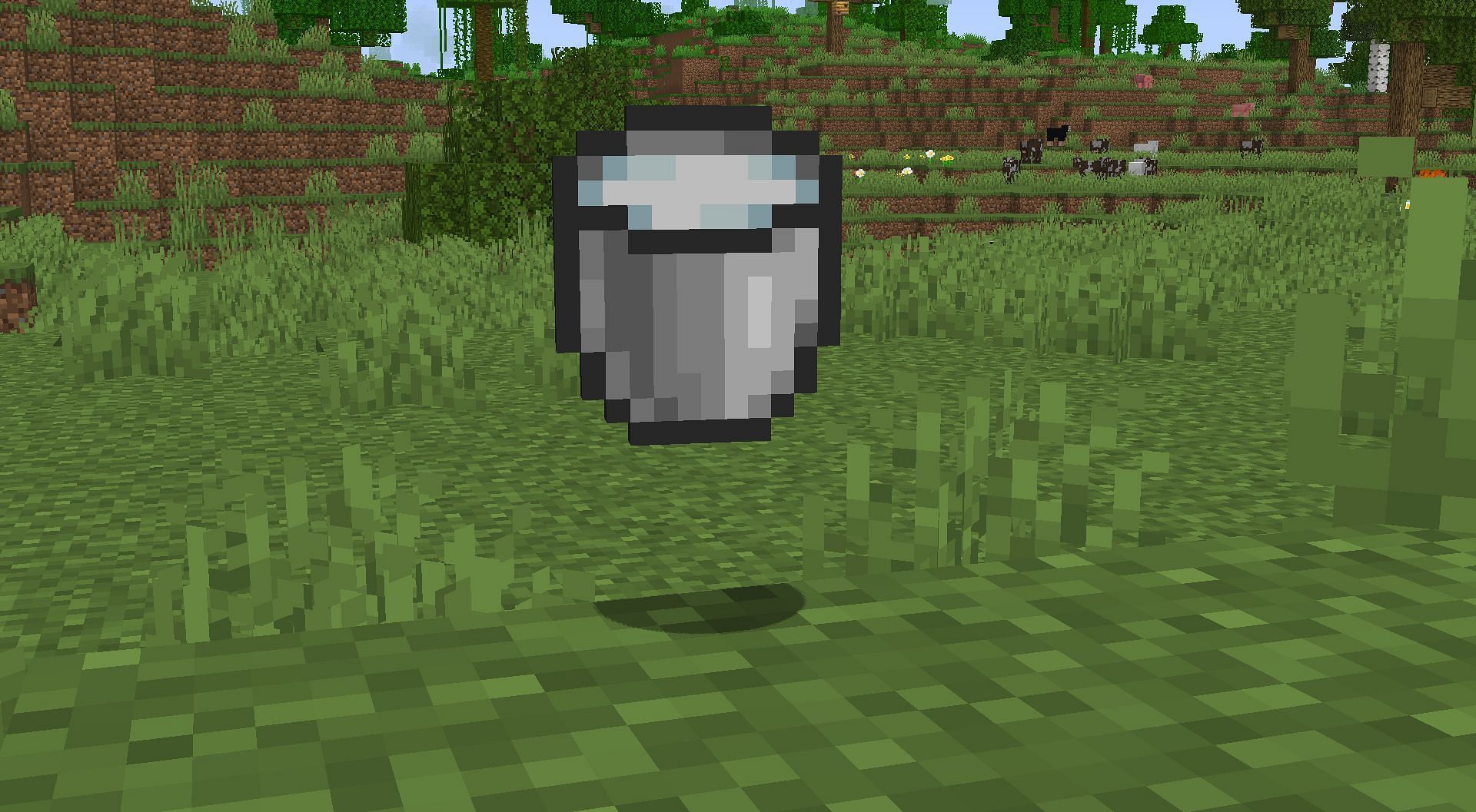 The milk bucket has a few handy uses (Image via Minecraft)