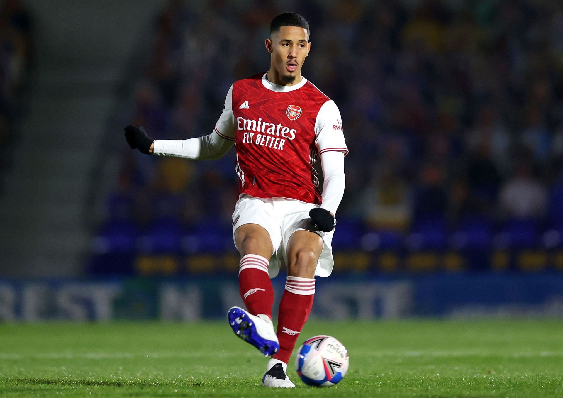 The French defender in action vs AFC Wimbledon - Papa John's Trophy