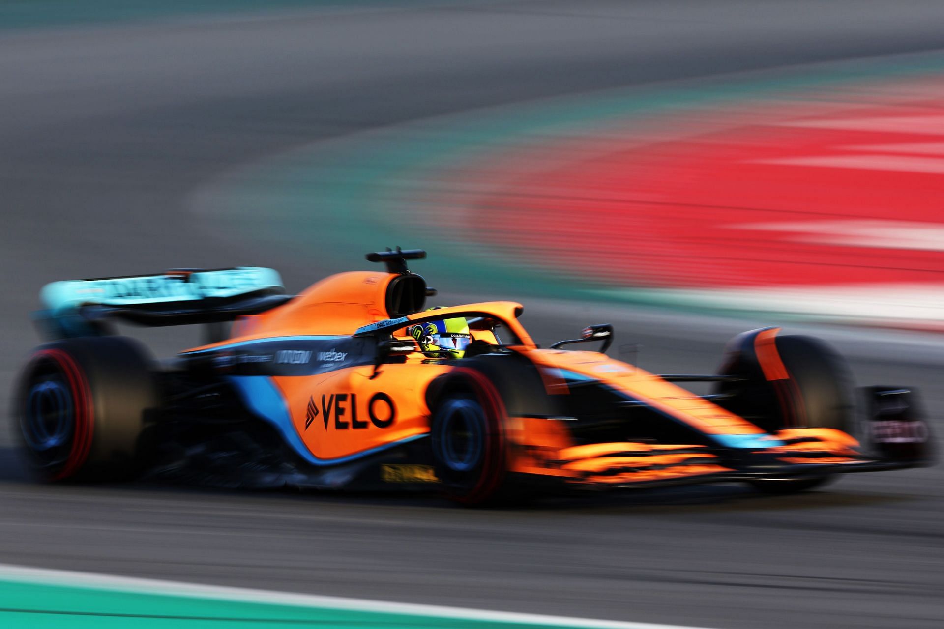 Lando Norris (#4) testing the McLaren MCL36 on the first day of Barcelona testing (Photo by Mark Thompson/Getty Images)