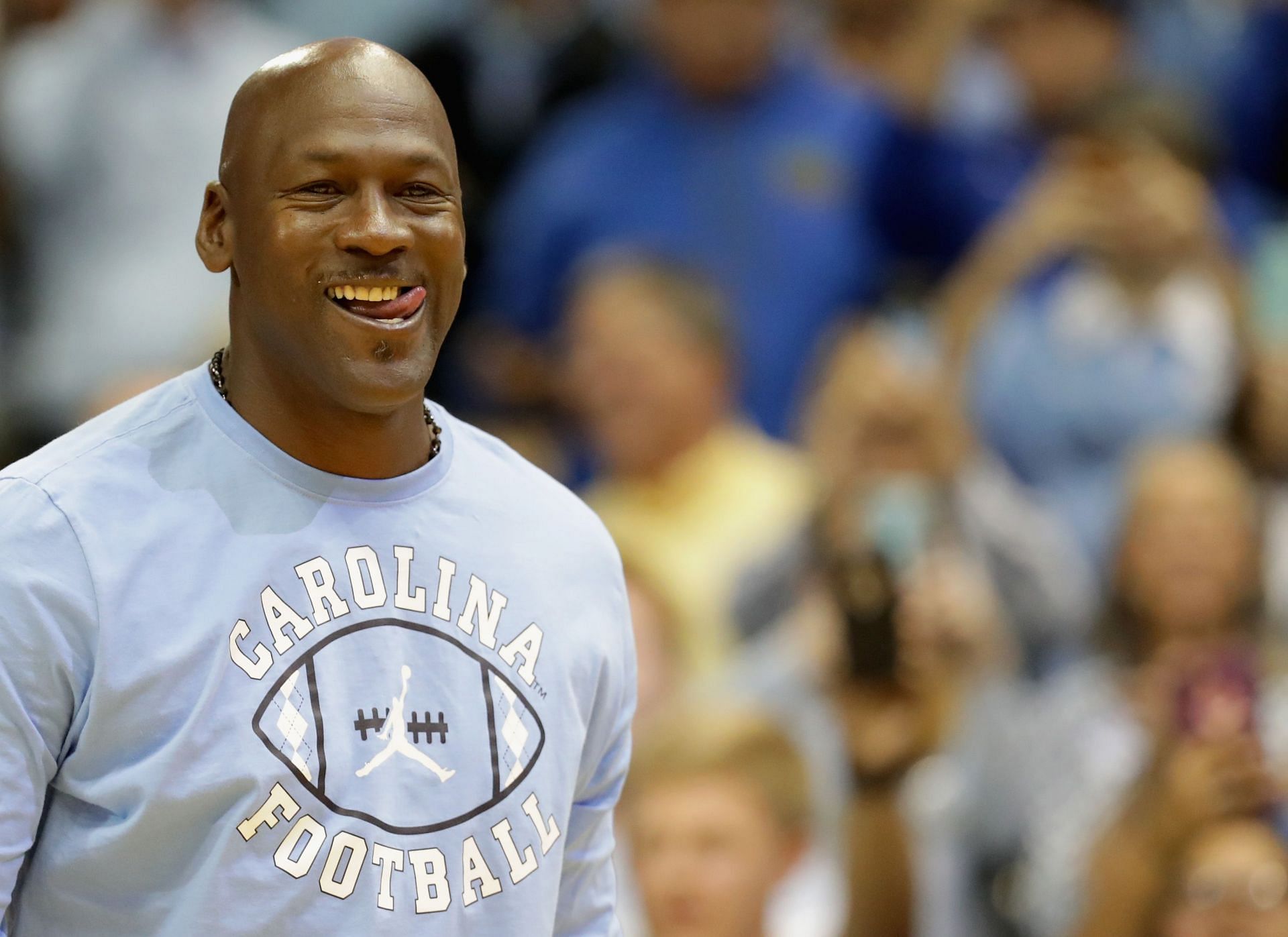 Michael Jordan visting Chapel Hill.