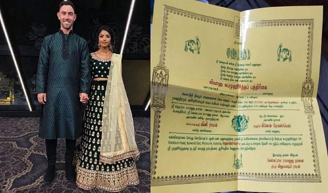 ग्लेन मैक्‍सवेल का तमिल भाषा में छपा शादी का कार्ड हुआ ऑनलाइन लीक, ऑलराउंडर ने दिया बड़ा बयान