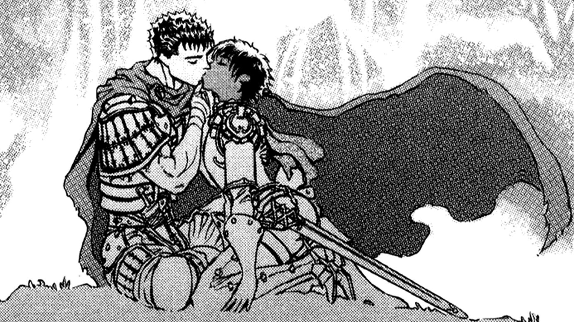 Guts and Casca kiss (Image via Hakusensha)