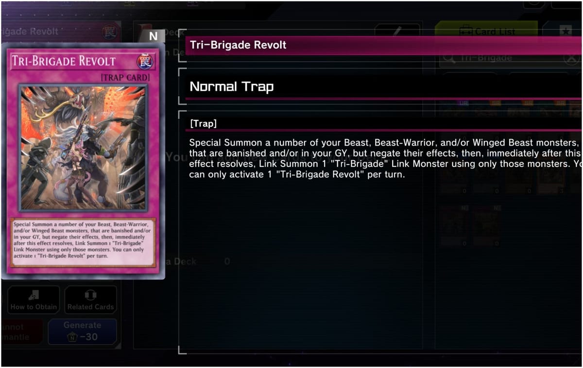 YuGiOh! Master Duel guide Perfecting the Zoodiac TriBrigade