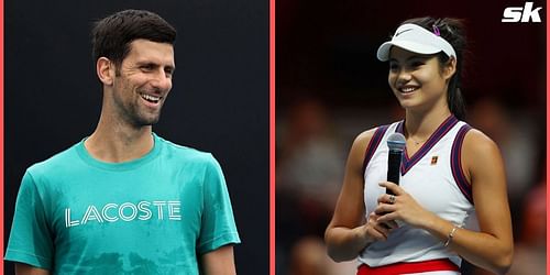 Novak Djokovic and Emma Raducanu took to social media to greet fans on Chinese New Year