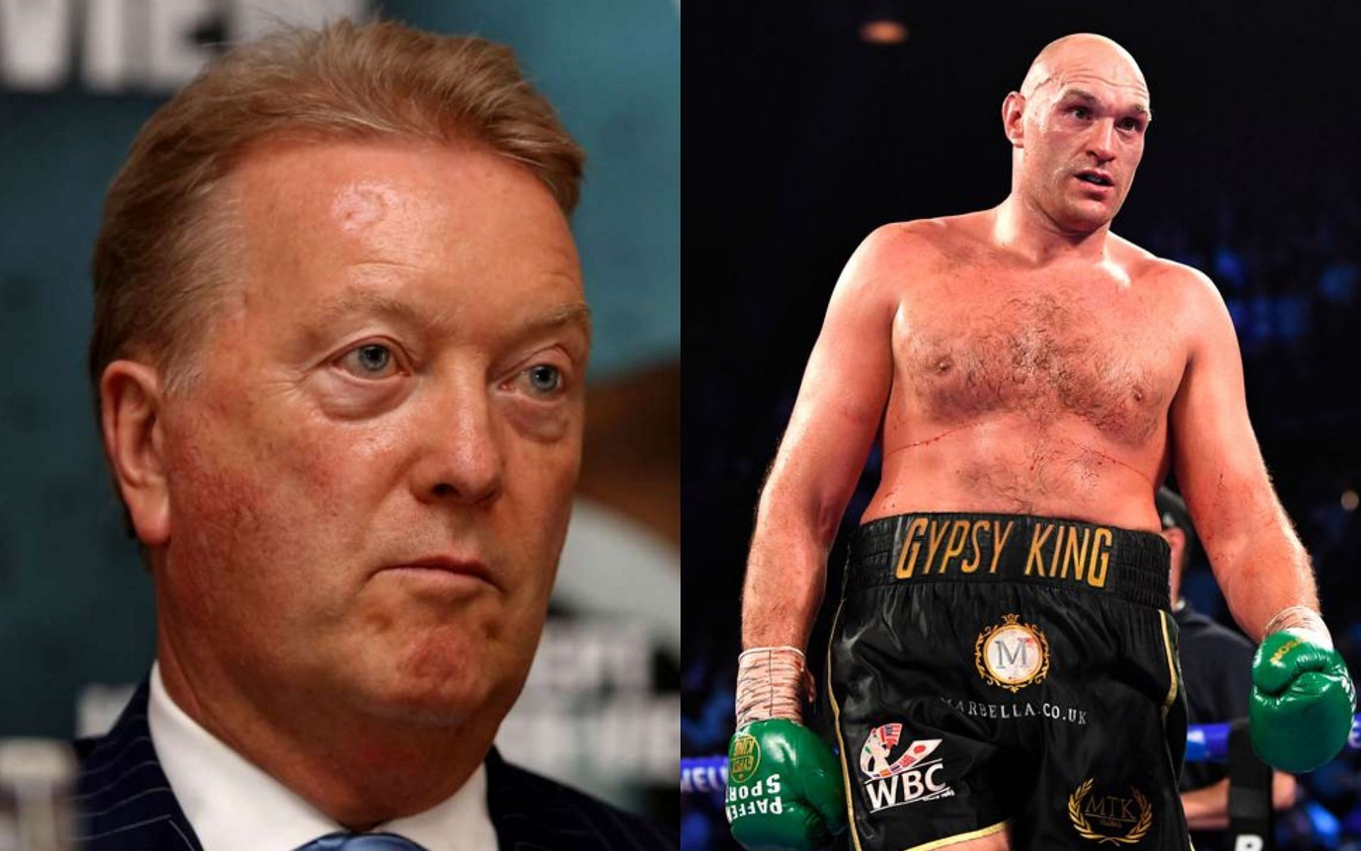 Frank Warren (left) and Tyson Fury (right)