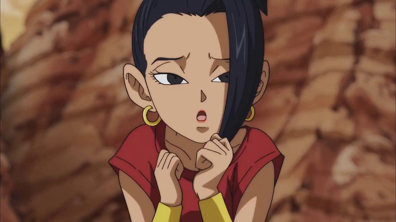 Kale as seen in her base form during the Super anime (Image via Toei Animation)