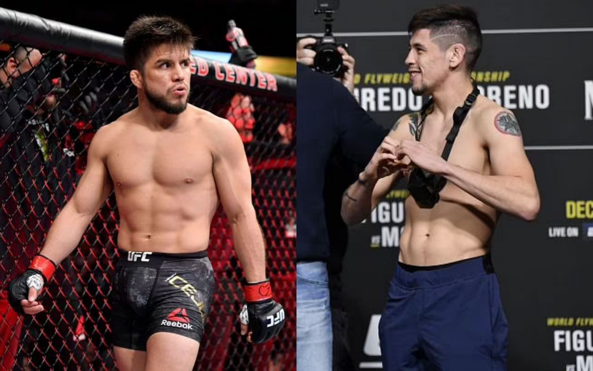 Henry Cejudo (left) and Brandon Moreno (right)