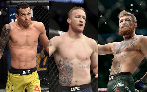 Oliveira (L), Gaethje (C), McGregor (R) PC: UFC