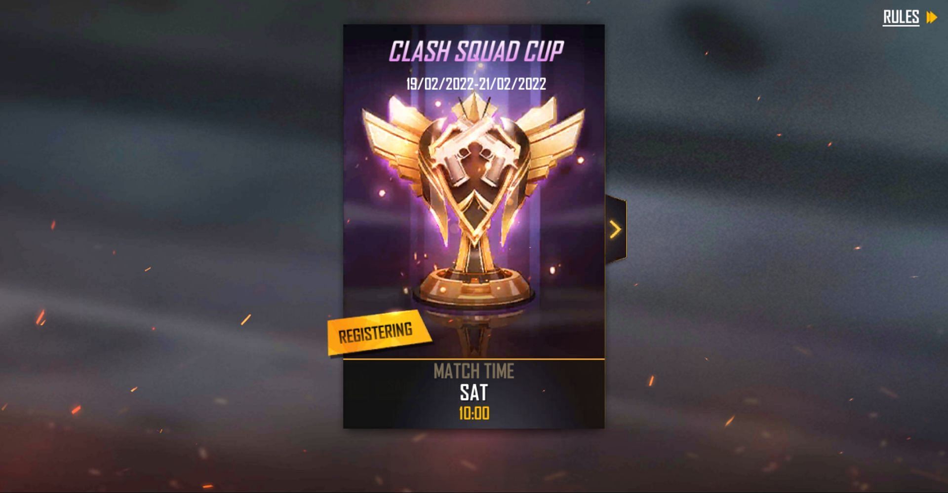 Select the Clash Squad Cup (Image via Garena)