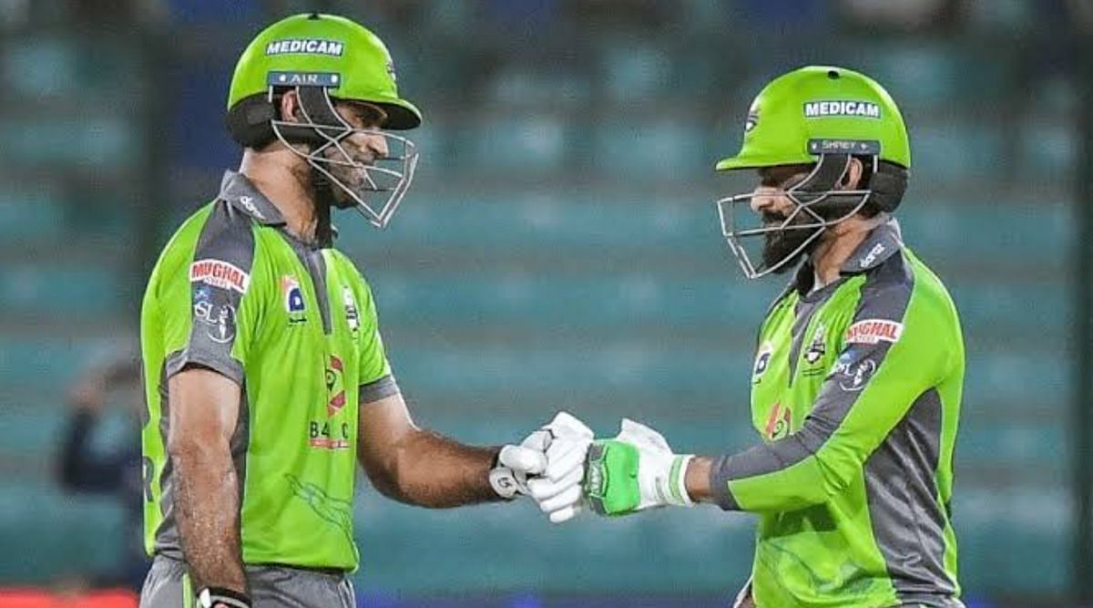 Fakhar Zaman and Mohammad Hafeez are representing Lahore Qalandars in the ongoing PSL (Picture Credits: PSL via the Indian Express).