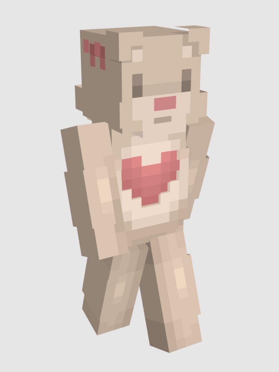 The love bear Valentine&#039;s Day skin (Image via Namemc)