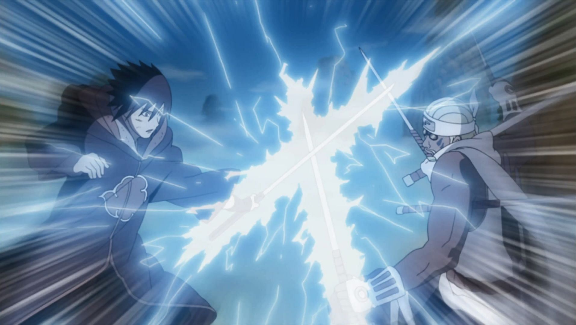 Sasuke vs Killer Bee (Image via Studio Pierrot)