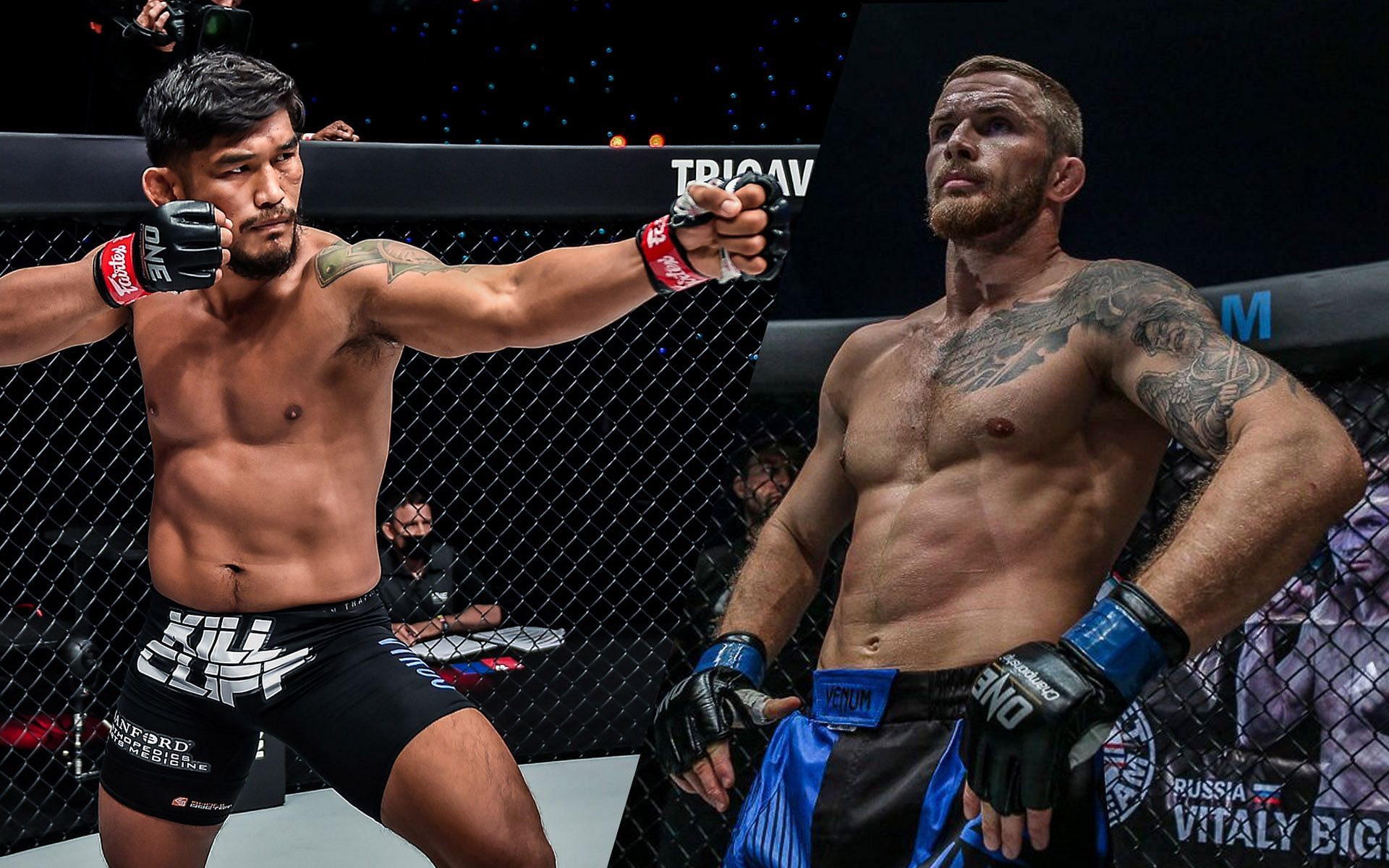Vitaly Bigdash (Right) believes he can still exploit Aung La N Sang&#039;s (Left) weaknesses. | [Photos: ONE Championship]