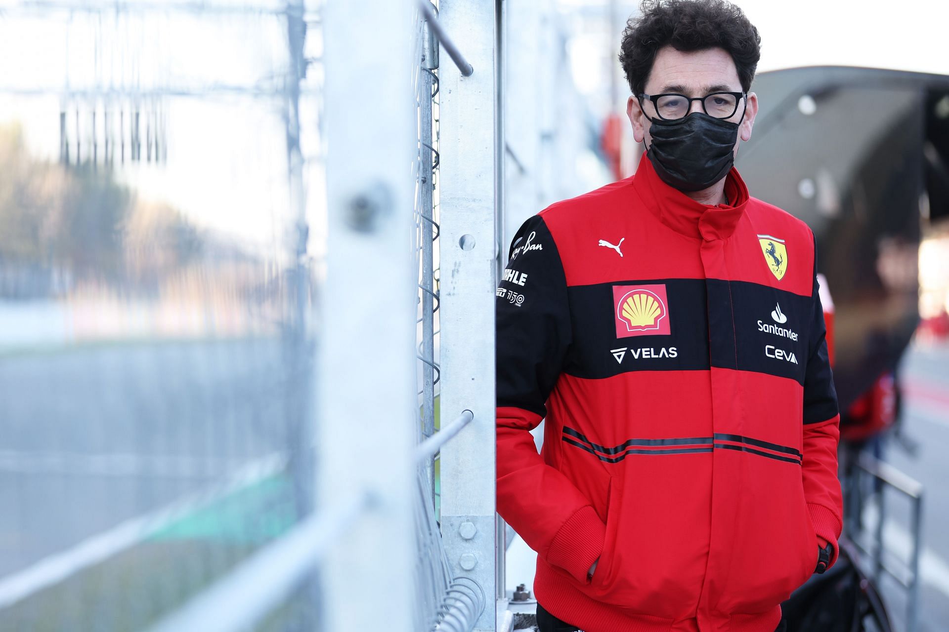 Scuderia Ferrari Team Principal Mattia Binotto looks on from the pit wall during Day One of F1 Testing at Circuit de Barcelona-Catalunya in Barcelona, Spain. (Photo by Mark Thompson/Getty Images)