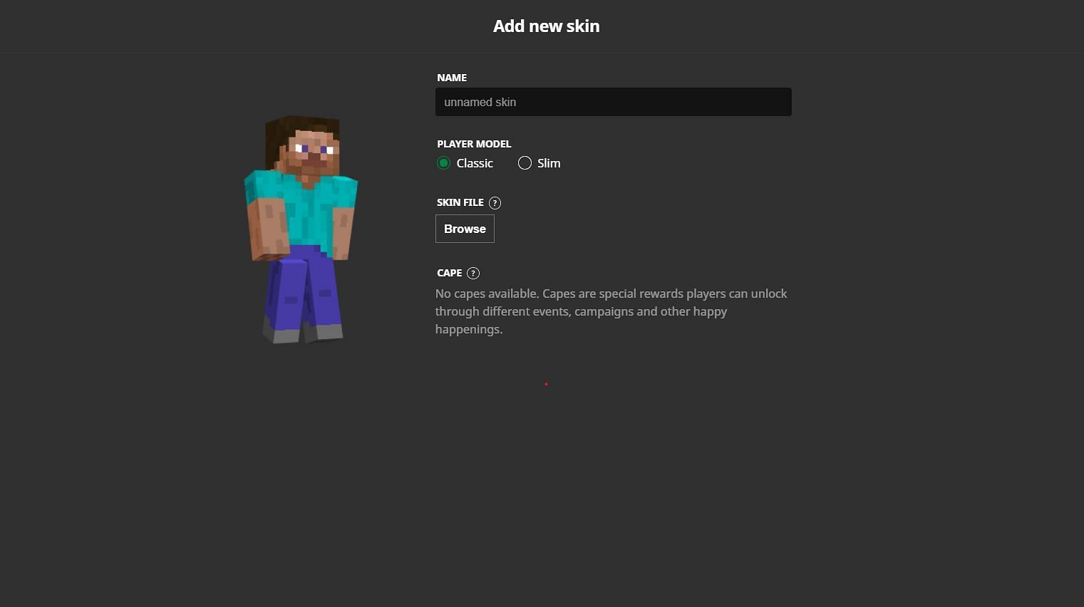 How to add skin in Java Edition (Image via Mojang)