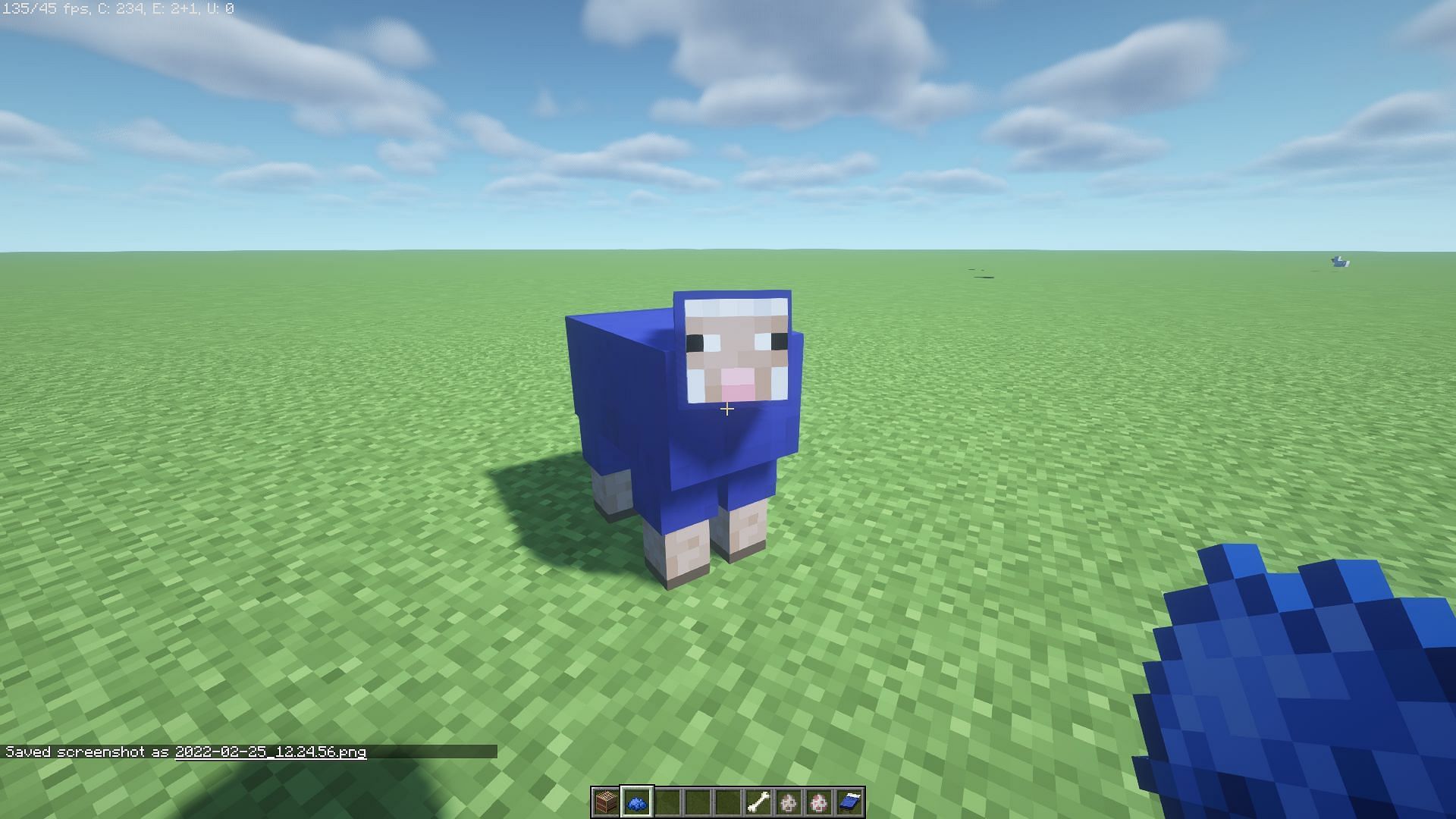 Blue colored sheep (Image via Mojang)