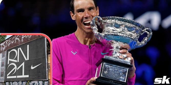 Rafael Nadal's 21st Grand Slam title commemorated with concept wall art by German studio, commissioned by Nike