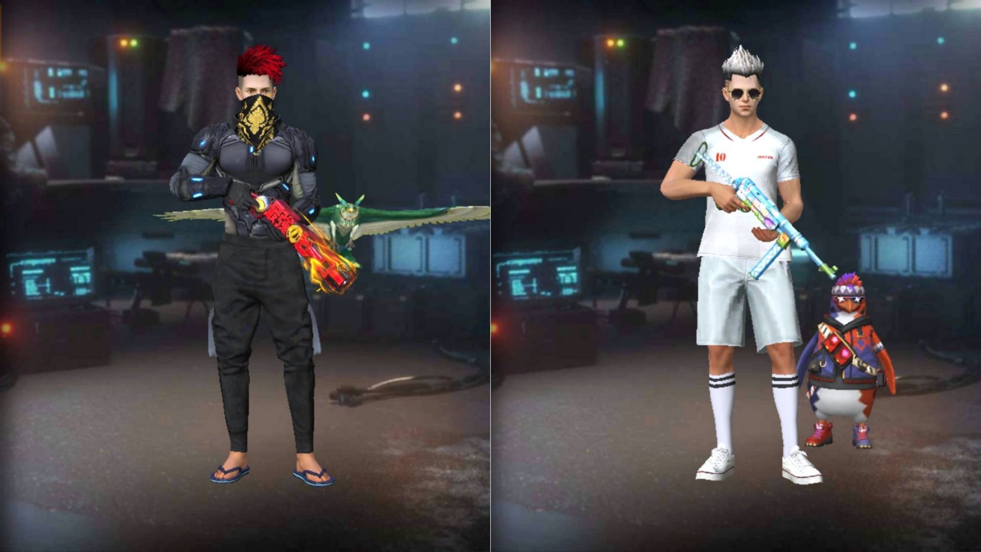 Amitbhai and Aditech are two renowned Indian Free Fire YouTubers (Image via Garena)