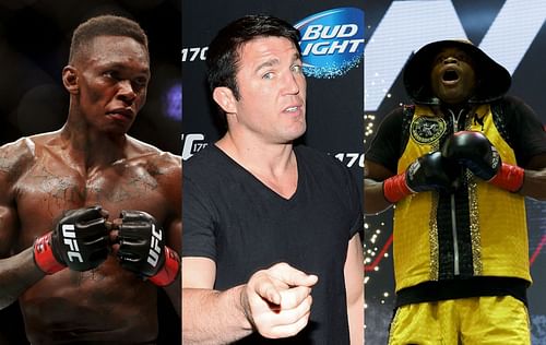 Israel Adesanya (left), Chael Sonnen (center) & Anderson Silva (right)