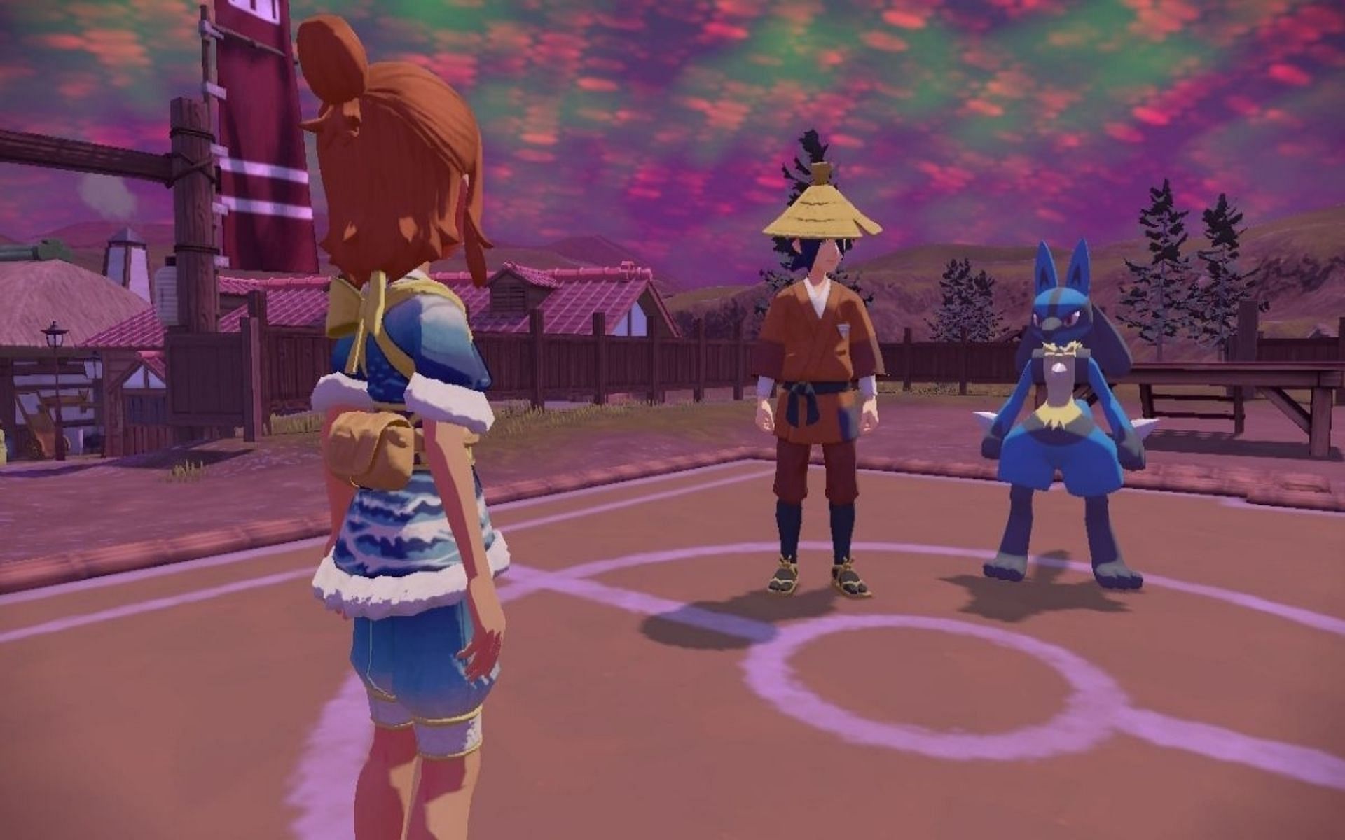 The Training Grounds is where trainers will fight Lucario (Image via Game Freak)