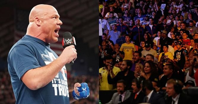 "Especially when doing a promo" - Kurt Angle reveals a WWE crowd chant that always threw him off