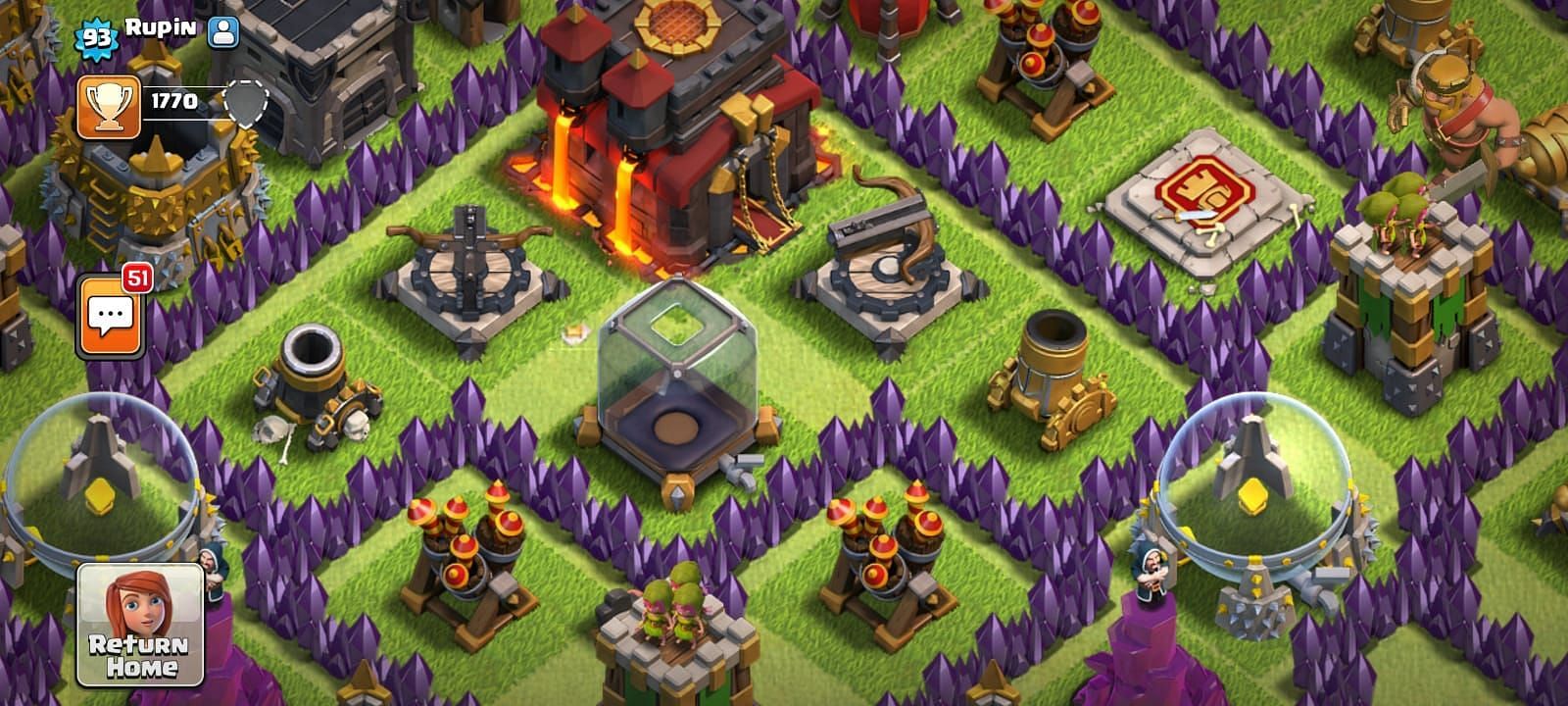 Rushed defenses (Image via Clash of Clans)