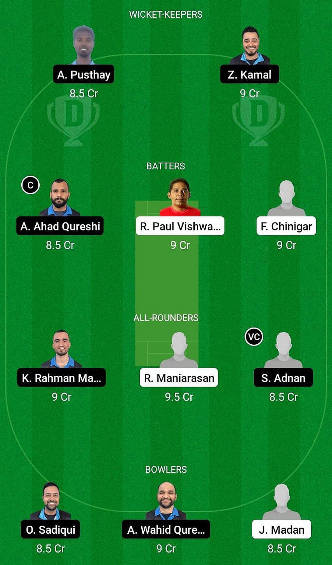 STA vs HT Fantasy Suggestion Team 1