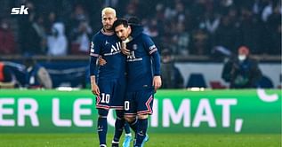 PSG's Neymar consoled Lionel Messi after penalty miss against Real Madrid in Champions League