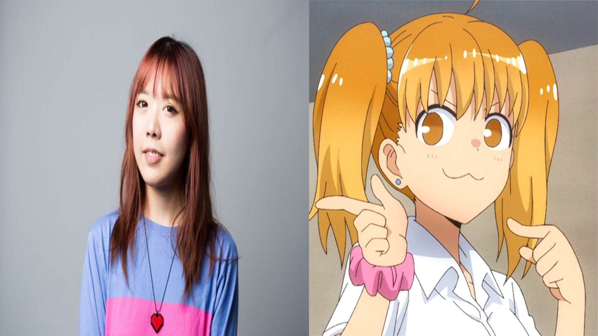 LilyPichu will voice the character Yoshi in the anime Don&#039;t Toy With Me, Miss Nagatoro (Images via LilyPichu/Twitter and Yoshi via tumgir.com)