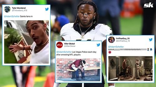 A selection of memes from Twitter that were posted by users following Kamara's arrest