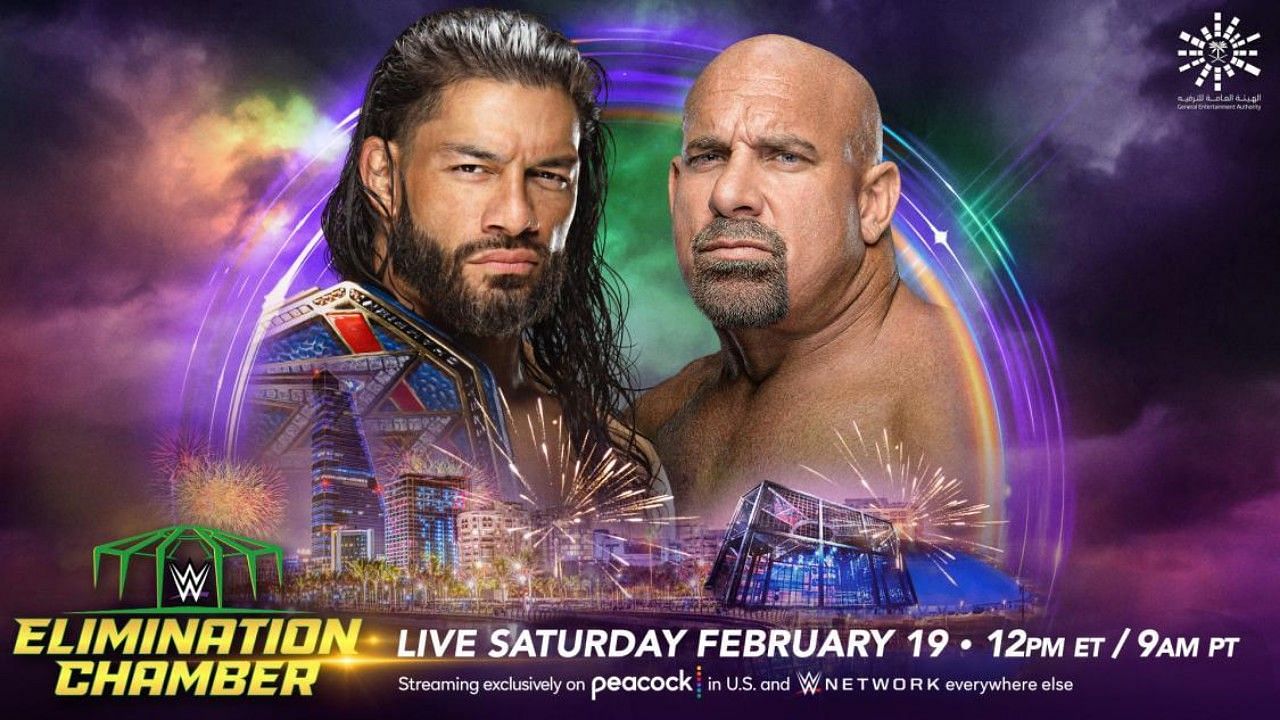 WWE Elimination Chamber 2022 में रोमन रेंस vs गोल्डबर्ग का मैच होने जा रहा है
