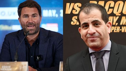 Eddie Hearn (left) and Stephen Espinoza (right)