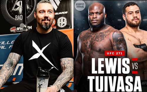 Dan Hardy (L) and Derrick Lewis vs. Tai Tuivasa poster (R) via Instagram @danhardymma and @thebeastufc