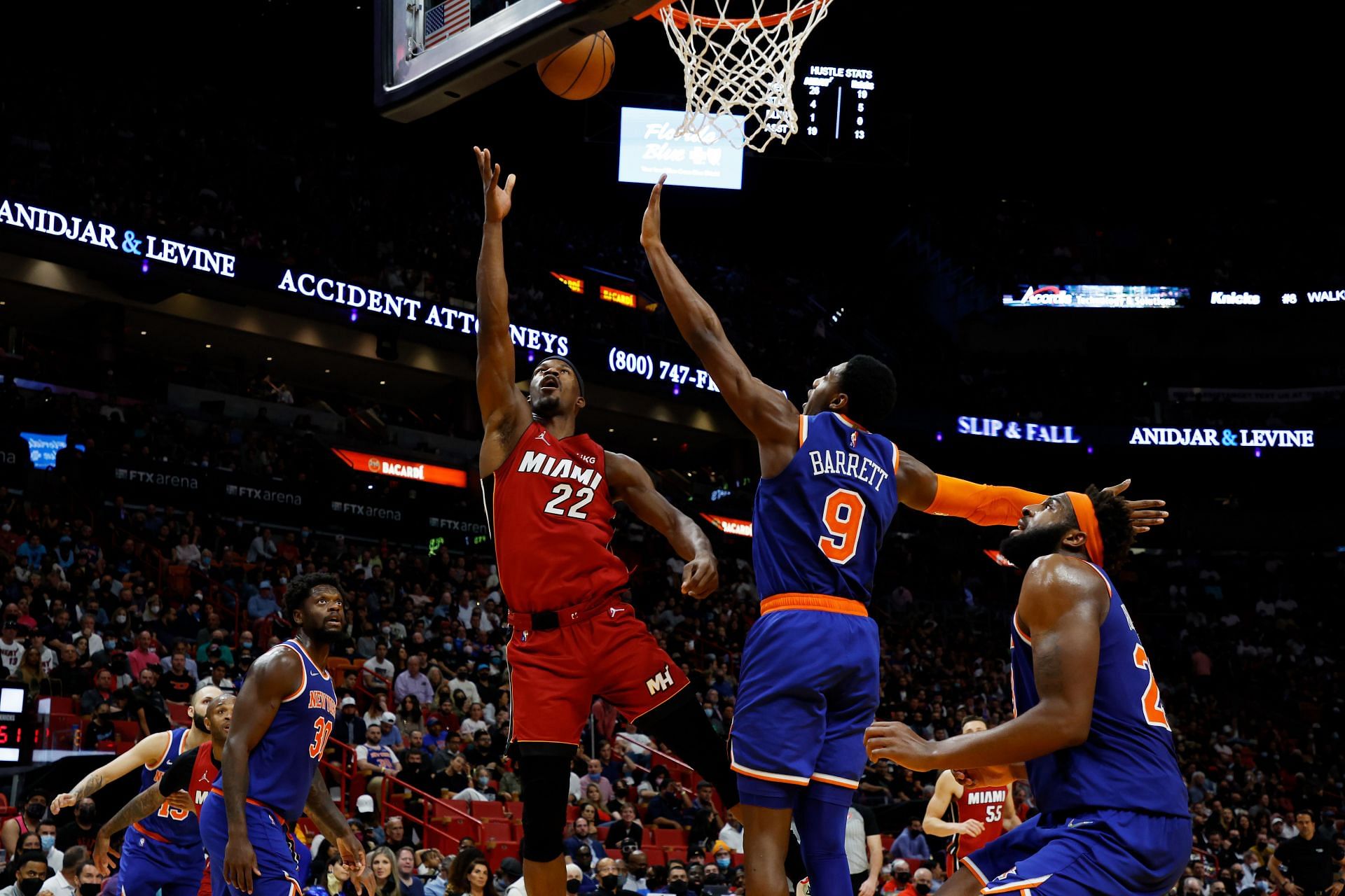 Scenes from the New York Knicks v Miami Heat games.