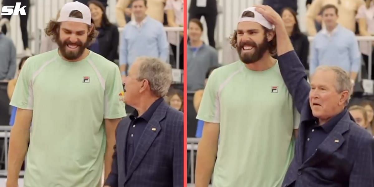 Reilly Opelka&#039;s height was hilariously acknowledged by George W. Bush.