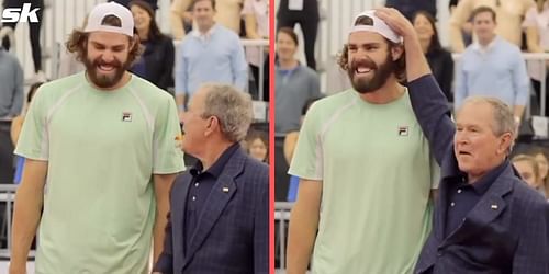 Reilly Opelka's height was hilariously acknowledged by George W. Bush.