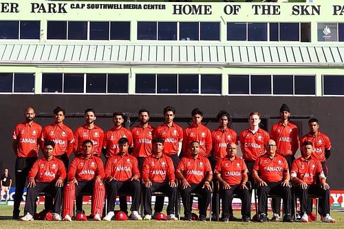 Canada Cricket team striking a pose