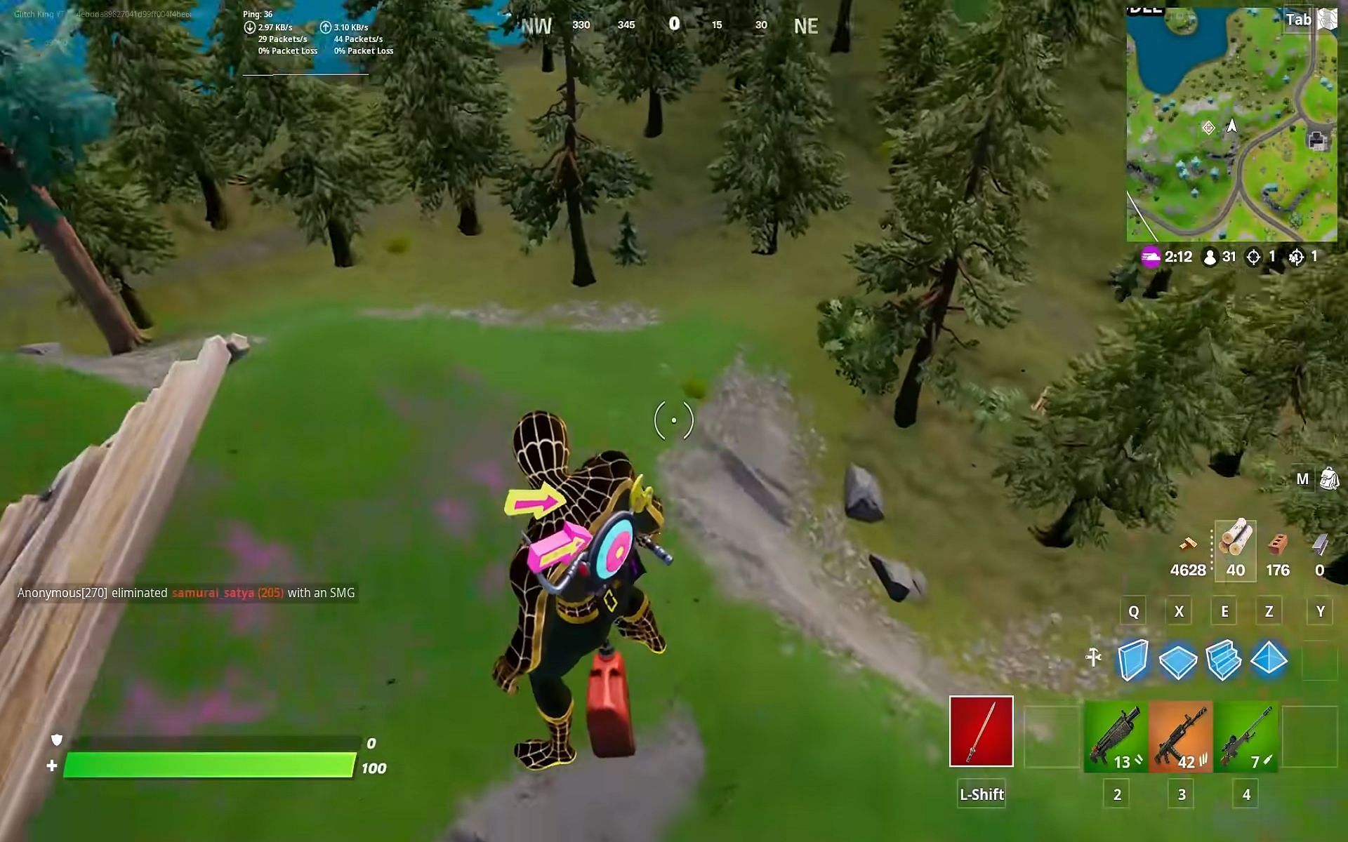 Players can levitate in Fortnite by using this simple glitch (Image via YouTube/GKI)