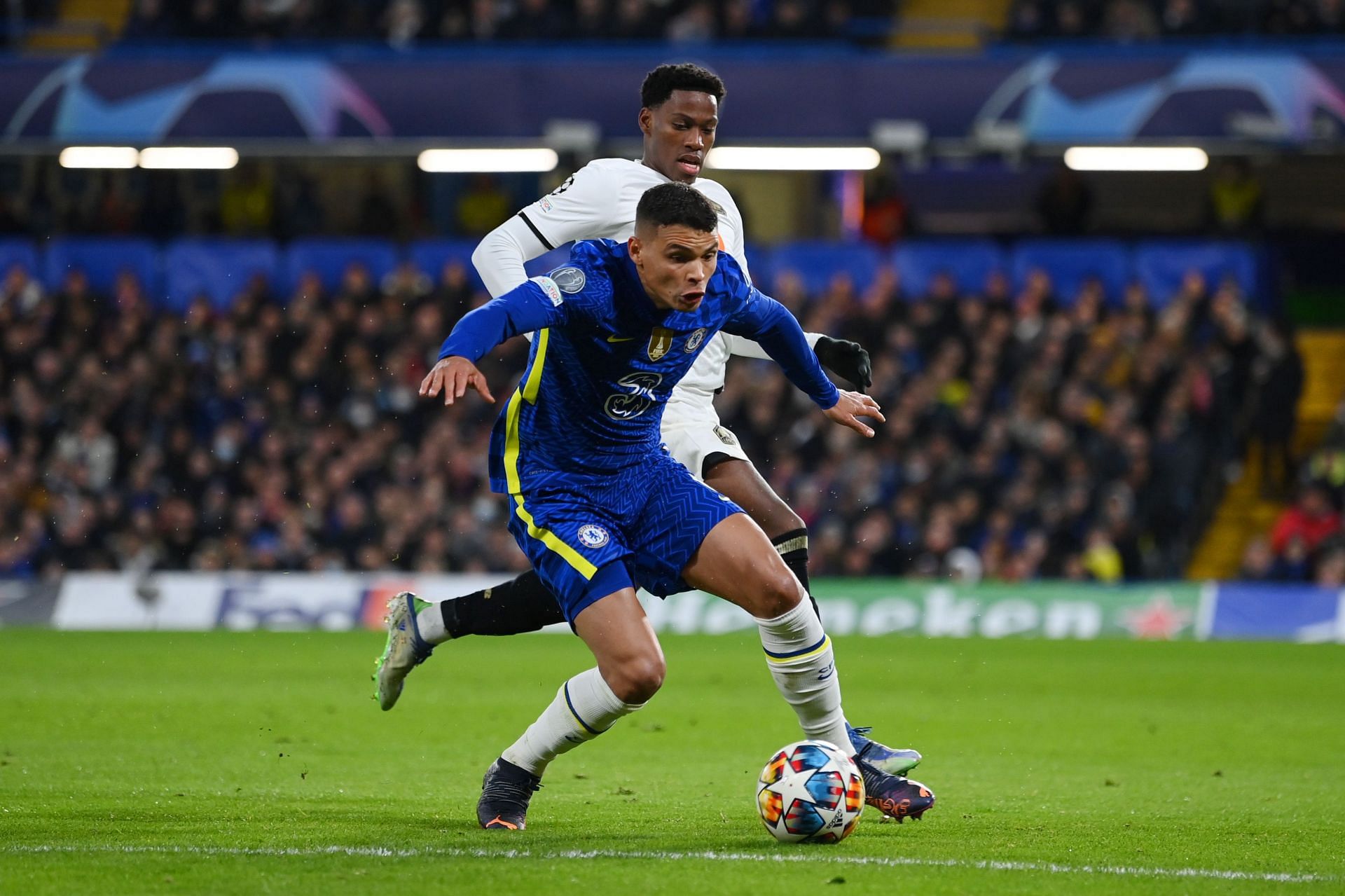 Thiago Silva in action for Chelsea