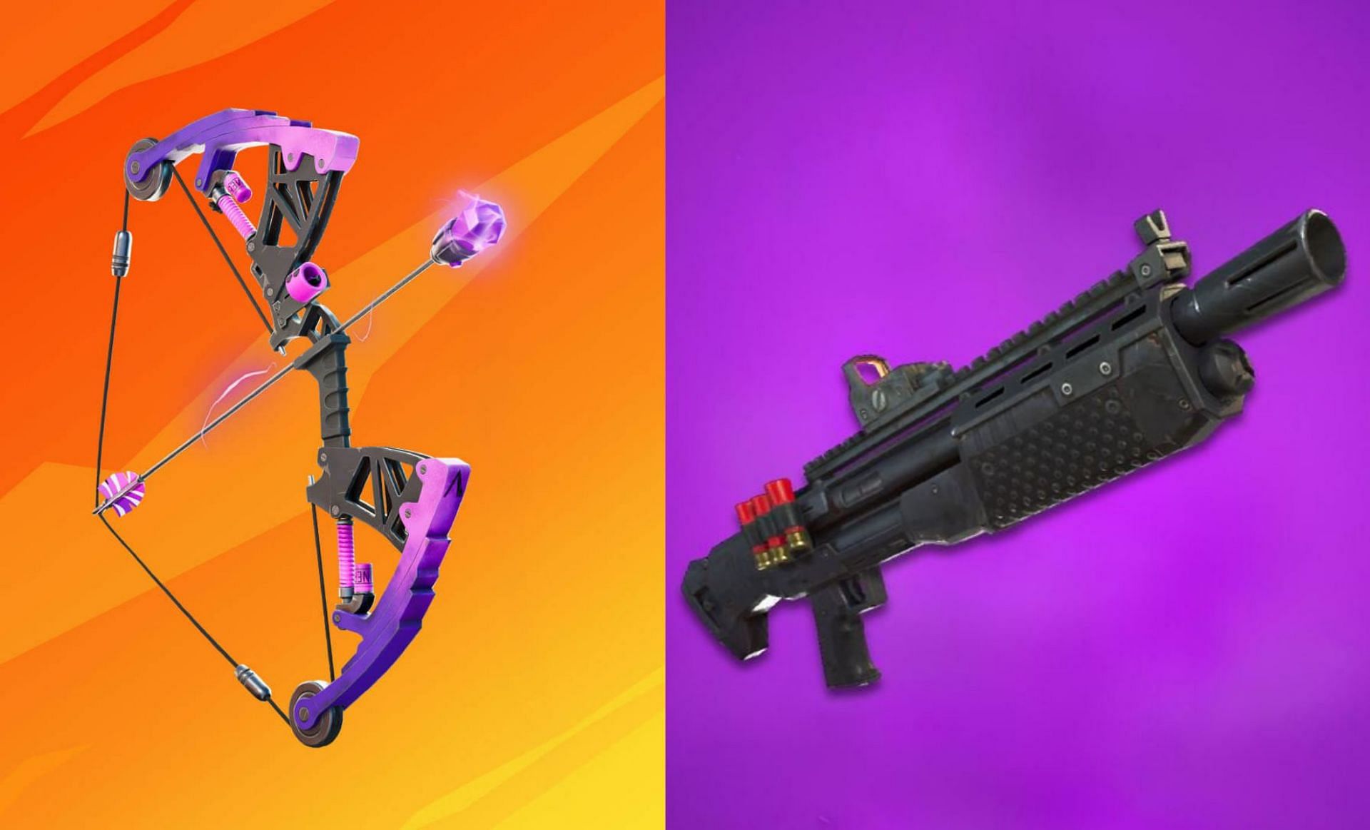 Heavy Shotgun and Mechanical Shockwave Bow (Images via Epic Games)